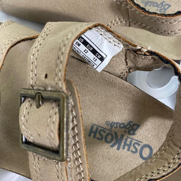 Oshkosh B'gosh Tan Brown Bruno Toddler Sandals Size 6 Toddler - Picture 4 of 5